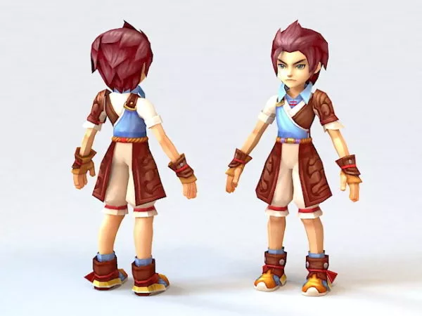 Emo Anime Boy 3d model Emo Anime Boy 3d model