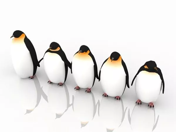 Figurine Of Bird Tableware Decoration 3d model