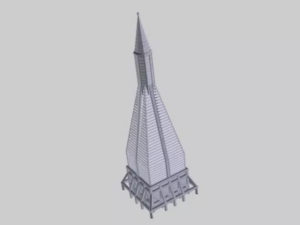 Modern Skyscraper Highrise Building 3d model