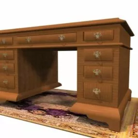 English Writing Desk 3d model
