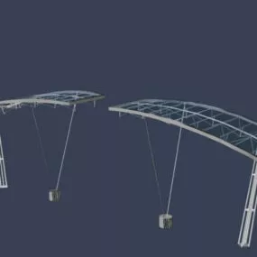 Entrance Door Of Exhibition Hall 3d model