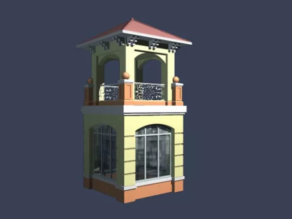 Entrance Guard Room 3d model Entrance Guard Room 3d model