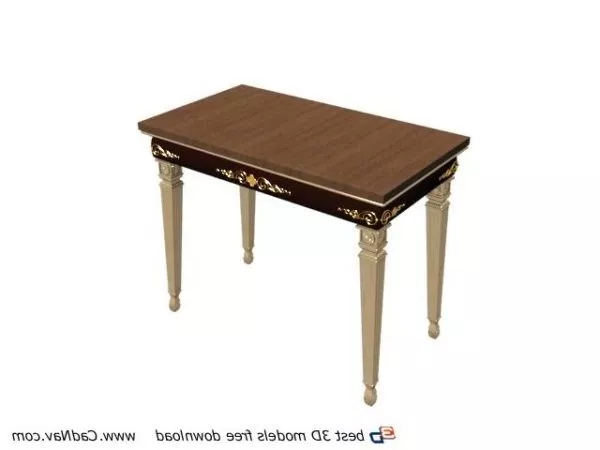 Europe Furniture Wooden Dining Table 3d model Europe Furniture Wooden Dining Table 3d model