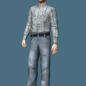 European Man Rigged Character 3d model