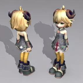 Evil Anime Girl 3d model