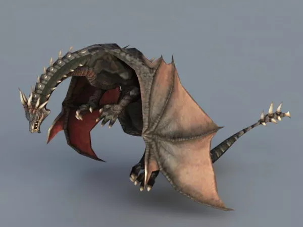 Creature Dragon Character Firing 3d model