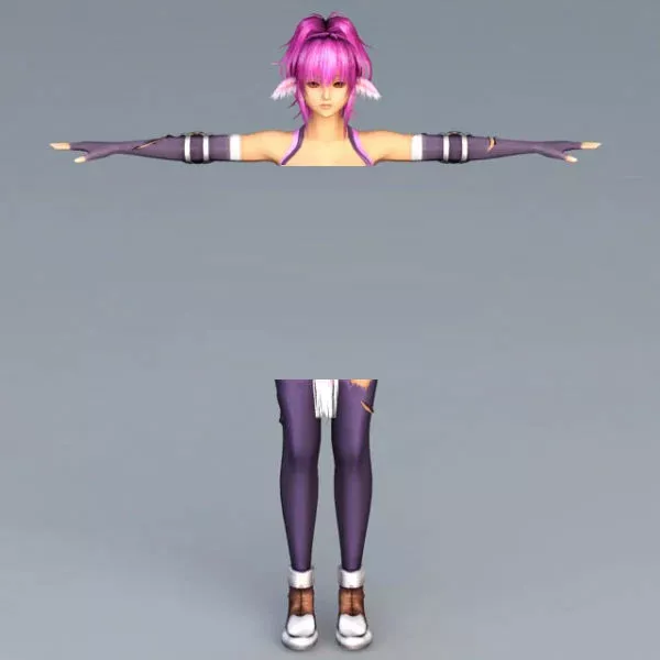 Evil Japanese Anime Girl 3d model Evil Japanese Anime Girl 3d model
