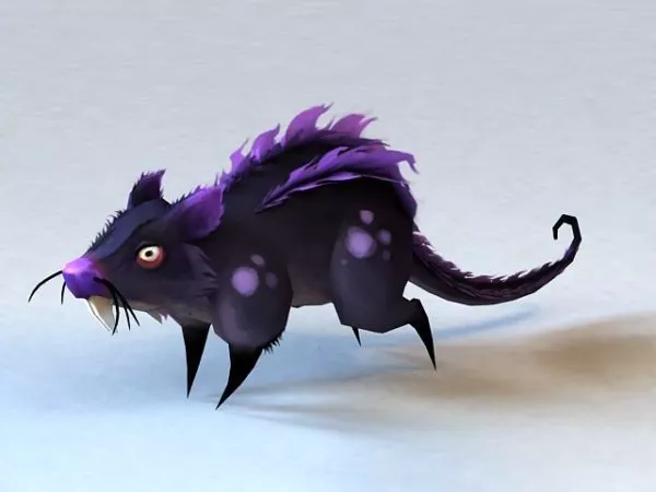 Cartoon Rat Character 3d model