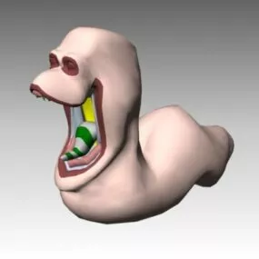 Evil Cartoon Snake Character 3d model