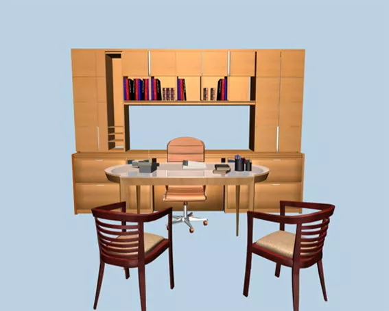Executive Desk Sets Furniture 3d model Executive Desk Sets Furniture 3d model