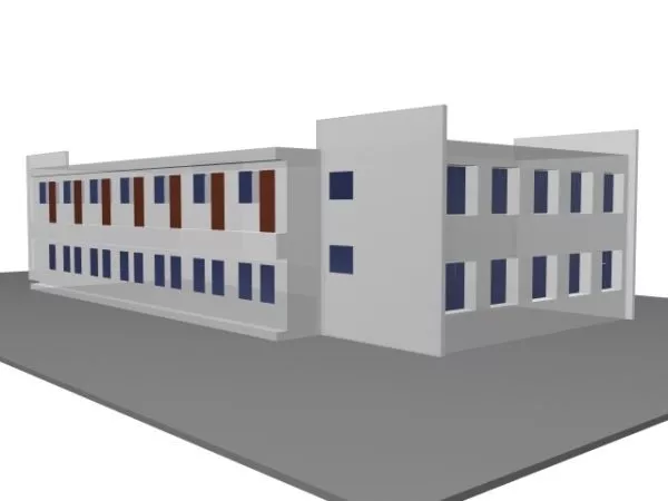 Experimental Building For School 3d model Experimental Building For School 3d model