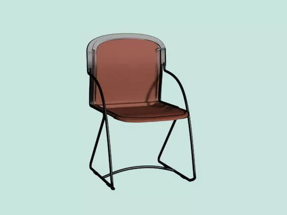 Small Conference Table Smooth Edge 3d model