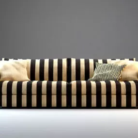 Fabric Cushion Couch Set 3d model