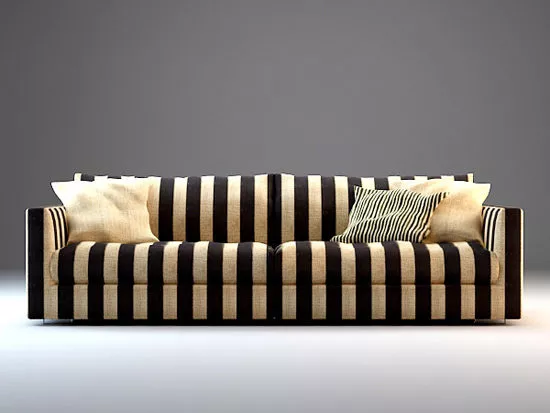 Fabric Cushion Couch Set 3d model Fabric Cushion Couch Set 3d model