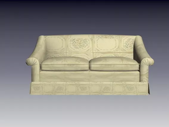 Fabric Loveseat 3d model Fabric Loveseat 3d model