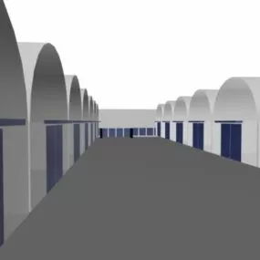 Factory Buildings And Warehouse 3d model