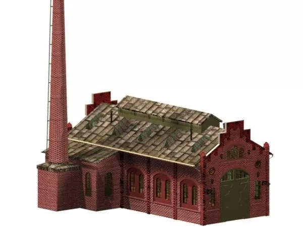Rustic Factory Building 3d model