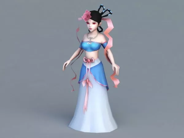 Stylish Girl 3d model