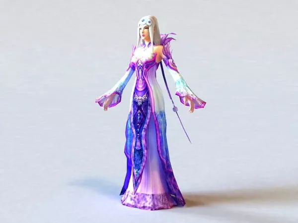 Fantasy Ancient Princess 3d model Fantasy Ancient Princess 3d model