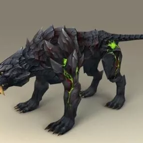 Fantasy Black Tiger 3d model