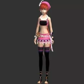 Fantasy Chinese Hmong Girl 3d model