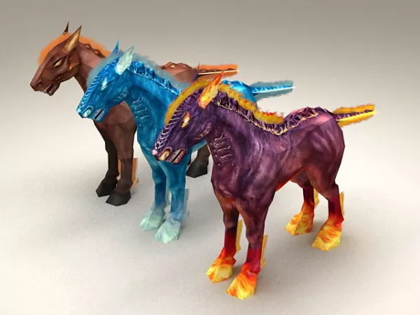 Sculpture Horse Tableware 3d model