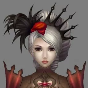 Fantasy Gothic Girl 3d model