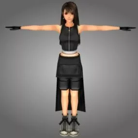 Fantasy Japanese Girl Character 3d model