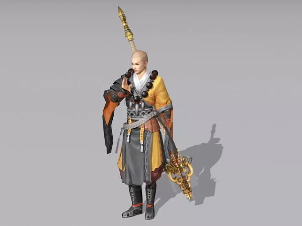 Fantasy Warrior Monk 3d model Fantasy Warrior Monk 3d model