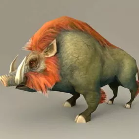 Fantasy Wild Boar 3d model