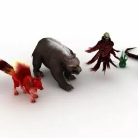 Fantasy Animals Collection Character 3d model