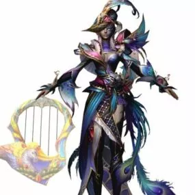 Fantasy Female Mage Character 3d model
