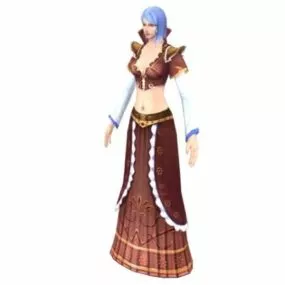 Fantasy Game Girl 3d model