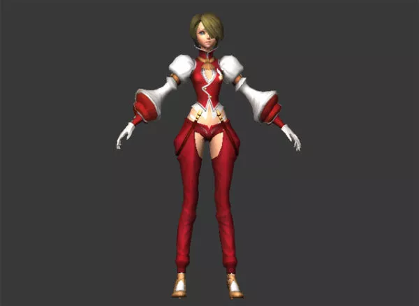 Female Warrior SciFi With Armor 3d model