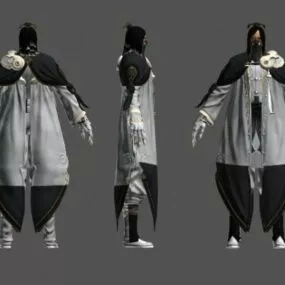 Fantasy Man Warrior Character 3d model