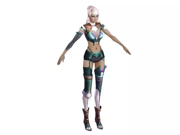 Female Bust Statue Head 3d model