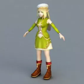 Fashion Elf Girl 3d model