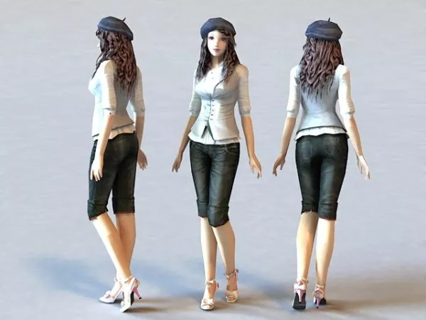 Fashion Style Girl 3d model Fashion Style Girl 3d model