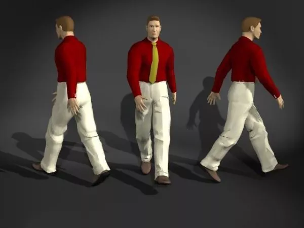Fashion Business Man In Walking Pose 3d model Fashion Business Man In Walking Pose 3d model