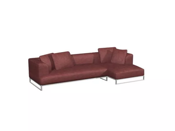 Pillow Cushion And Table 3d model