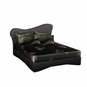 Fashion Double Bed 3d model