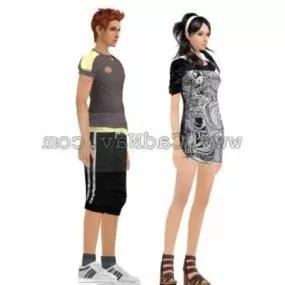 Character Fashion Model Mannequin 3d model