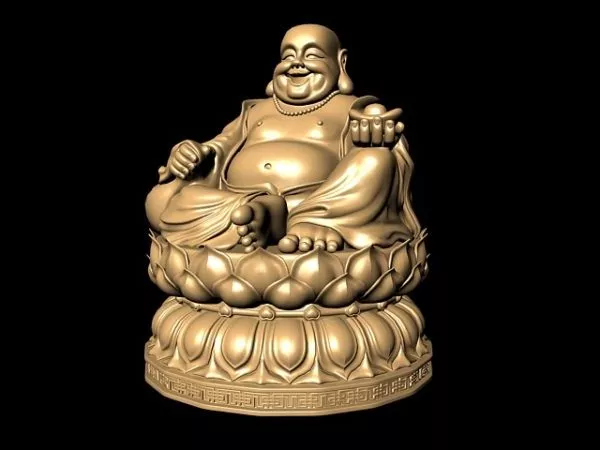 Fat Buddha Statue 3d model Fat Buddha Statue 3d model