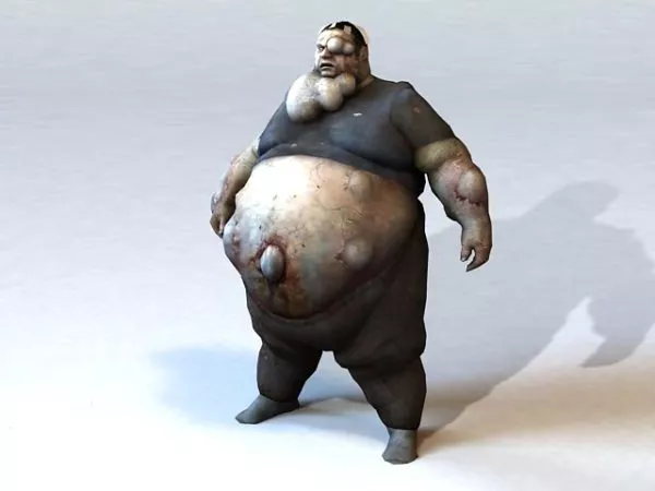 Zombie From Graveyard Scene 3d model
