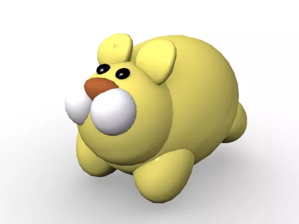 Fat Cartoon Rabbit 3d model Fat Cartoon Rabbit 3d model