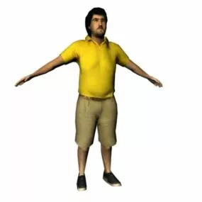 Character Fat Man Standing 3d model