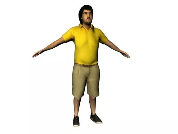 Character Fat Man Standing 3d model Character Fat Man Standing 3d model