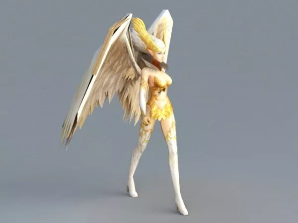 Sad Angel Statue 3d model
