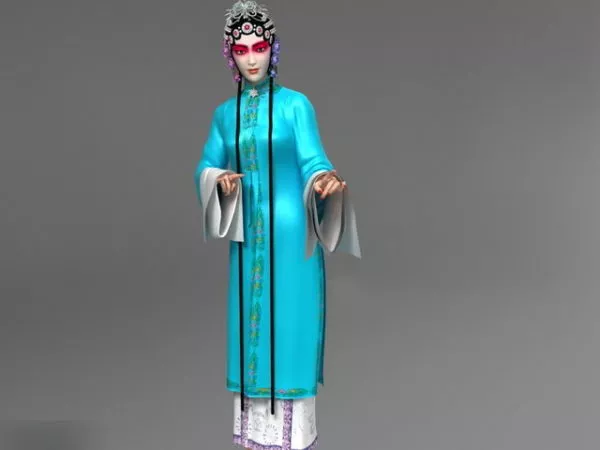 Female Chinese Peking Opera Character 3d model Female Chinese Peking Opera Character 3d model