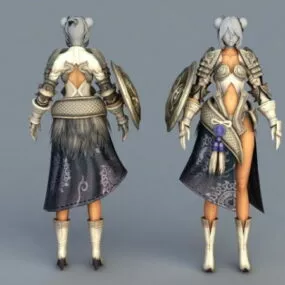 Female Demon Armor 3d model